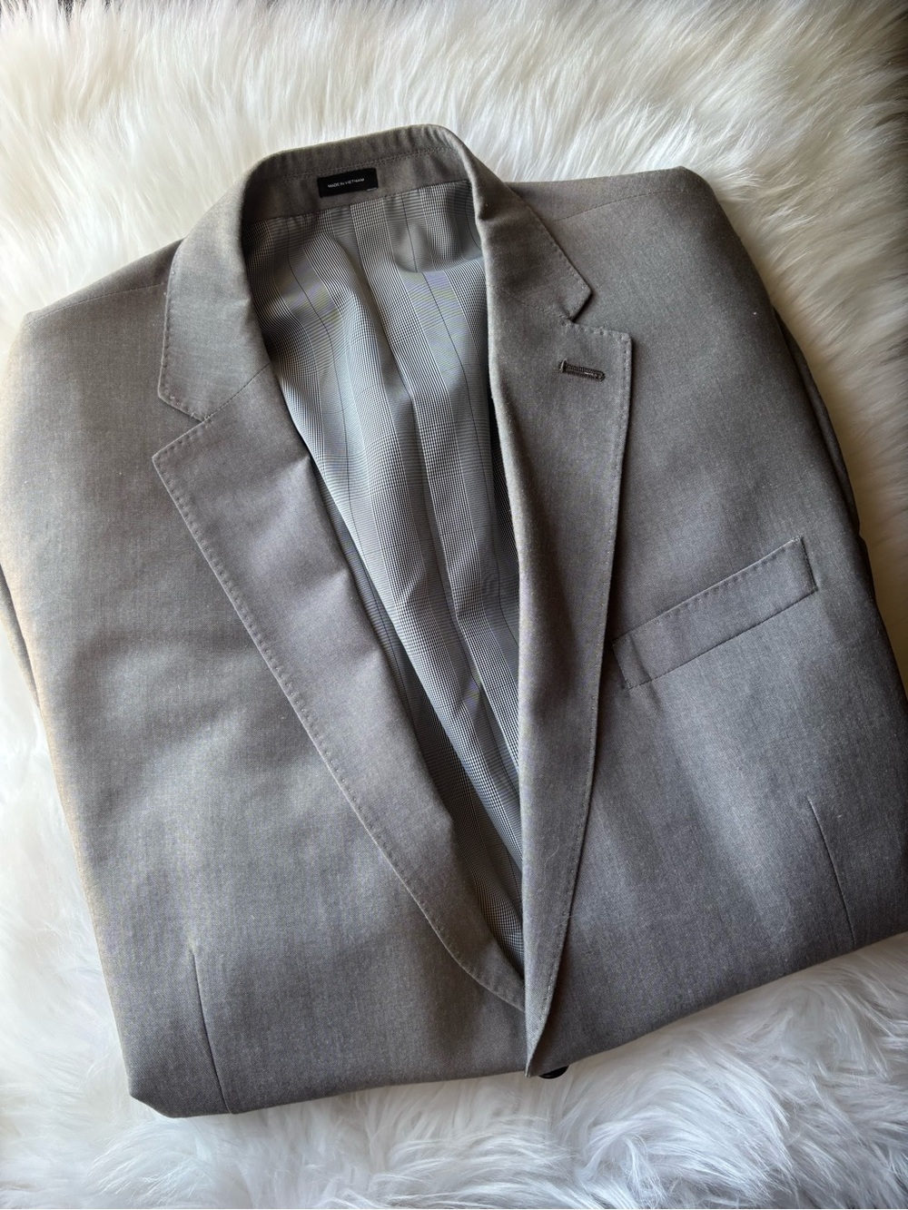 46R jf j.ferrar Light Gray Sport Coat - Notch Lapel Blazer